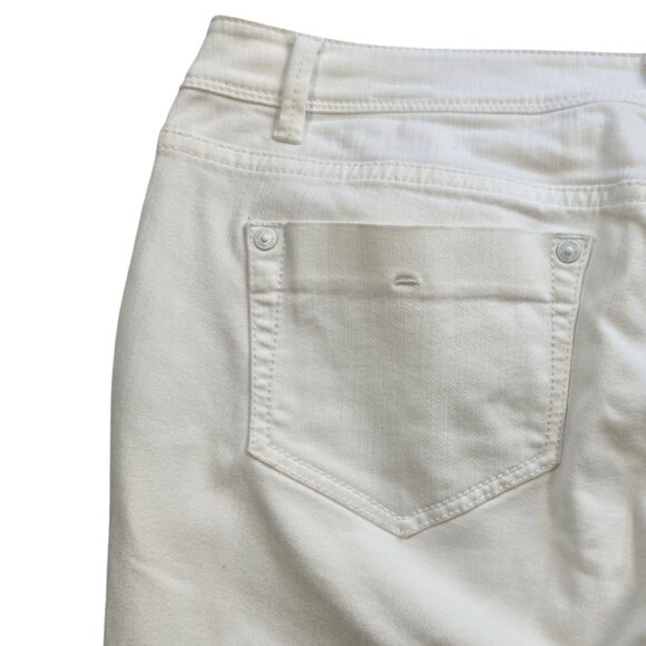 J.Jill Womens White Denim Slim Ankle Jeans Size 10 - Picture 10 of 16